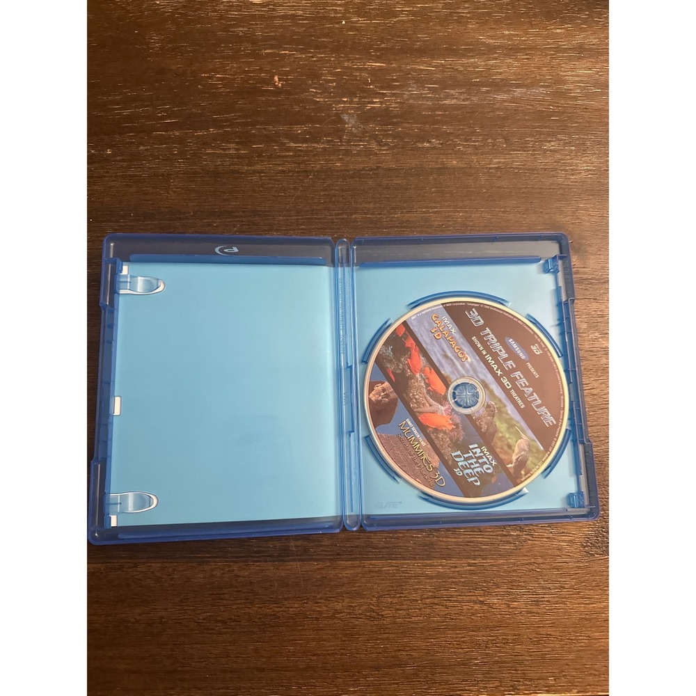 IMAX 3D Triple Feature Blu-ray Galapagos Into the Deep Mummies 3D Samsung Disc - Picture 3 of 3